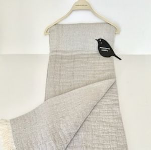 🎁Piscatextil Throw Blanket - 100% Cotton Gray - Made in Portugal Gray Blanket